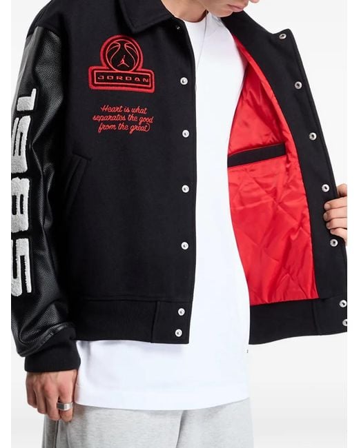 Nike Black Flight Varsity Jacket for men
