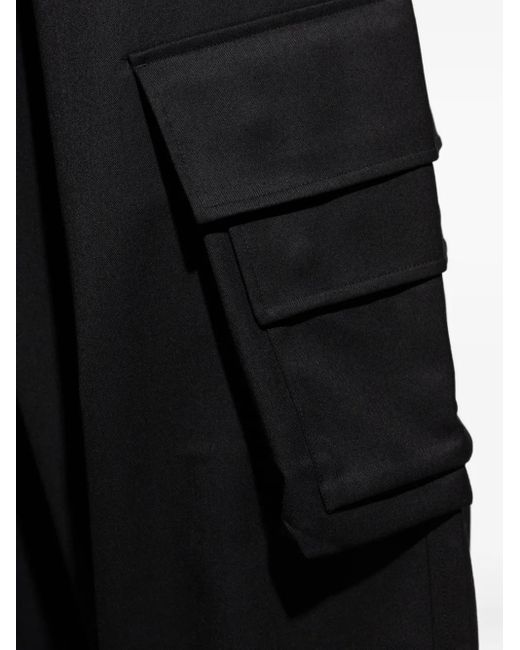Y-3 Black Drawstring Cargo Trousers for men