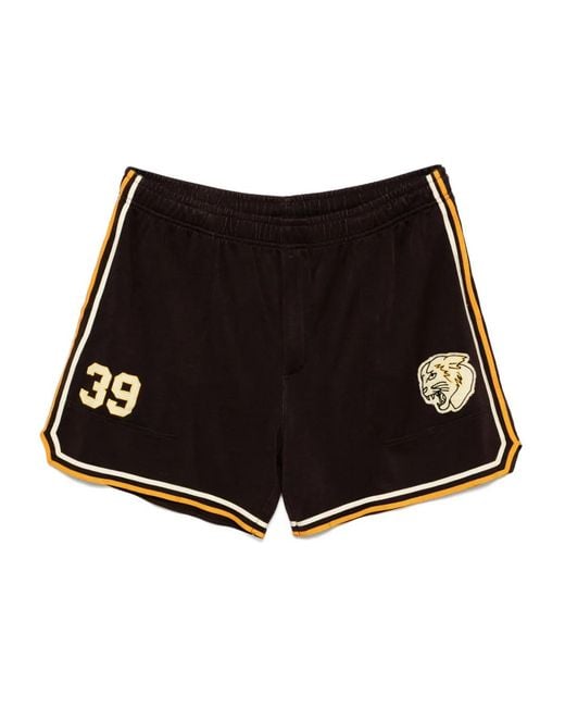 Bode Black Bobcat Shorts for men