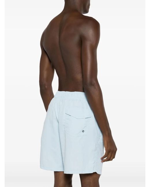 Amir Slama Blue Elasticated-Drawstring Swim Shorts for men