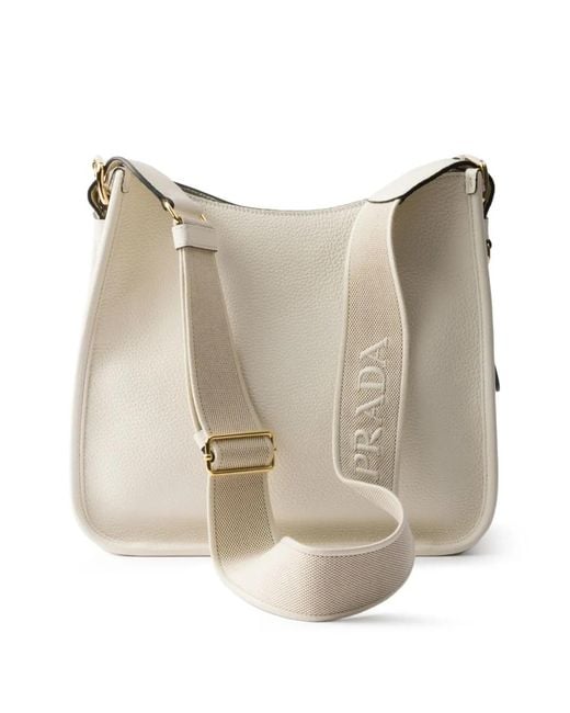 Prada Natural Medium Leather Bag