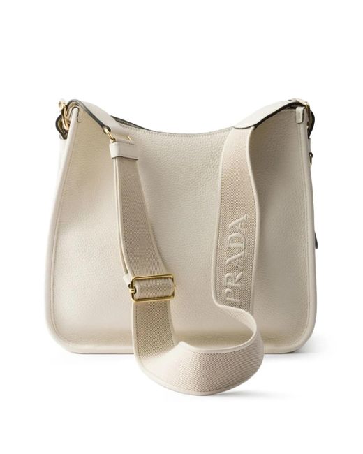 Prada Natural Mittelgroße Lily Schultertasche