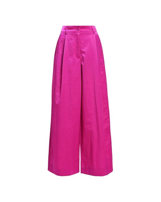 Essentiel Antwerp Pink Pleated Palazzo Pants