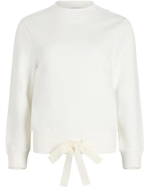 Patou White Besticktes Sweatshirt Aus Bio-Baumwolle