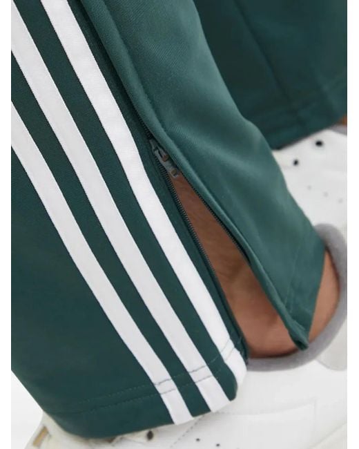 Adidas Green Stripe-Detail Track Pants for men