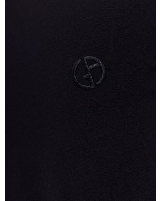 Giorgio Armani Black Crew-Neck T-Shirt for men