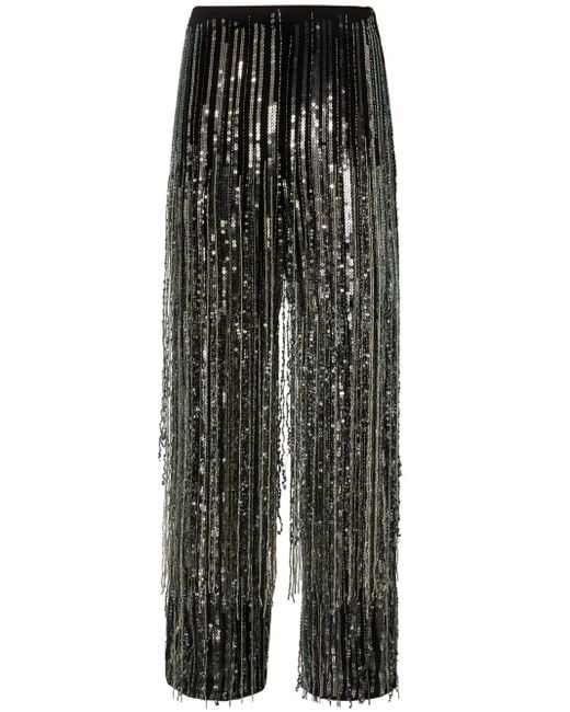 Pantaloni Con Paillettes di Pinko in Black