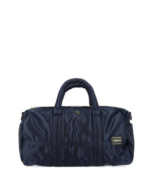 Porter-Yoshida and Co Blue Tanker Logo-Detail Luggage Bag