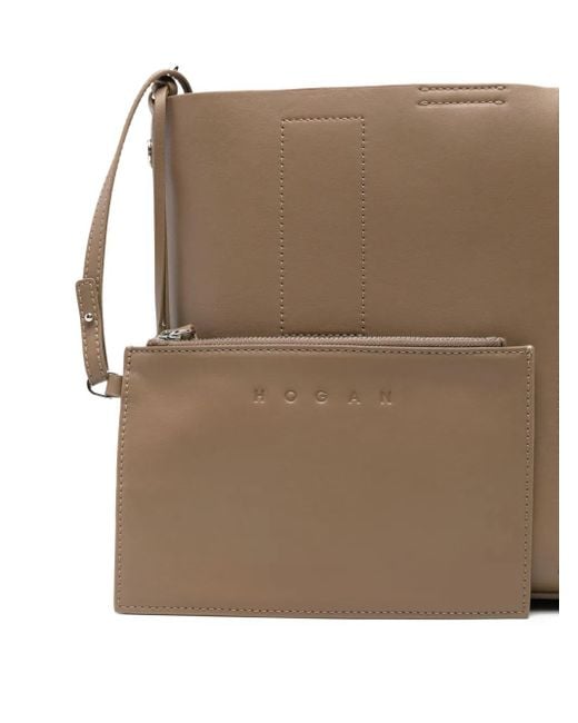 Hogan Brown Kleine Hocket Schultertasche