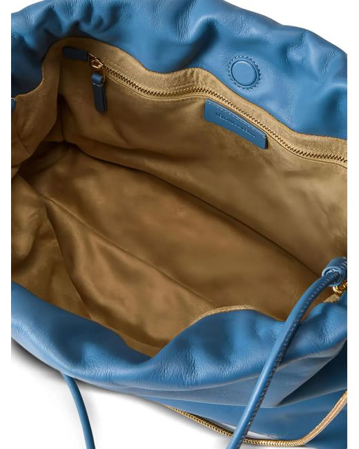 Veronica Beard Blue Stash Tassel-Detail Drawstring Shoulder Bag