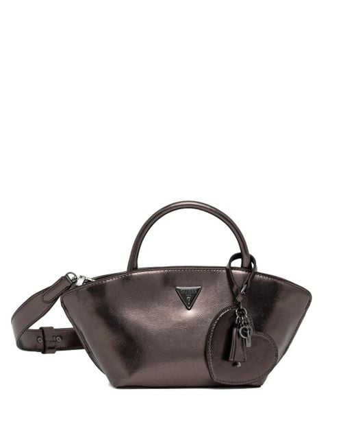 Guess Brown Bolena Charm-Detail Tote Bag