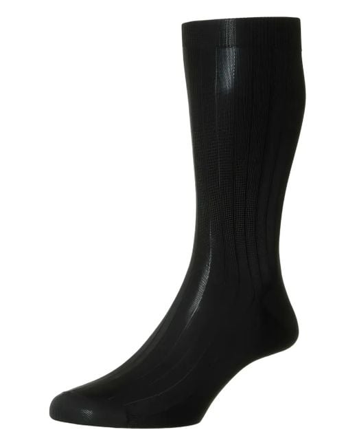 Chaussettes En Maille Côtelée Pantherella pour homme en coloris Black