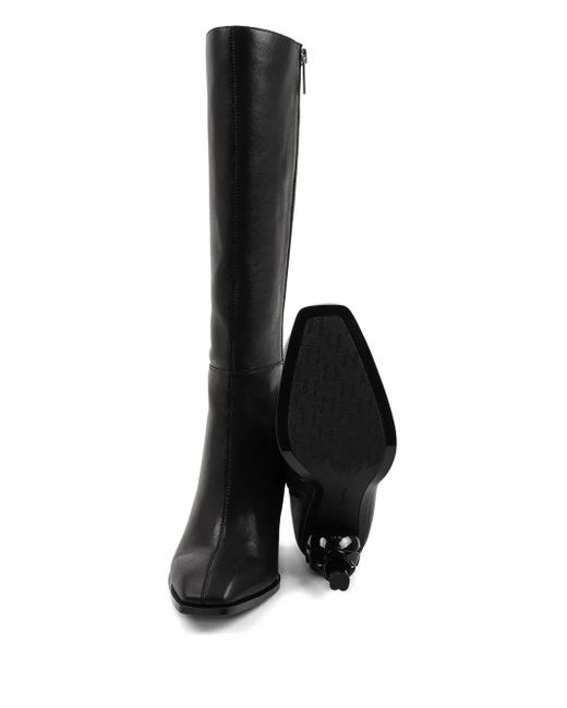 Karl Lagerfeld Black 80Mm Ikon Nft Tall Boots
