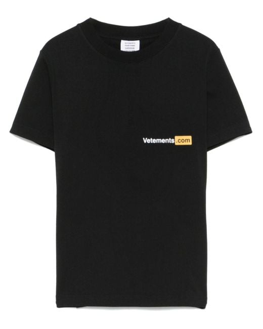 Vetements Black Xxx Logo T-Shirt