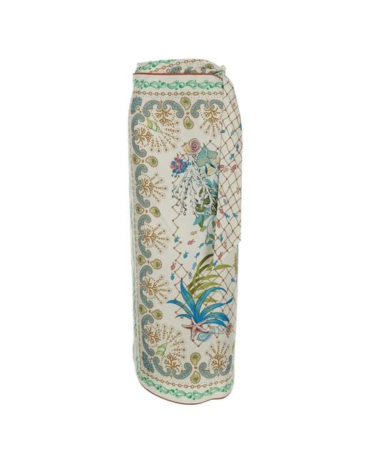 Mantero 1902 White Jupe À Fleurs