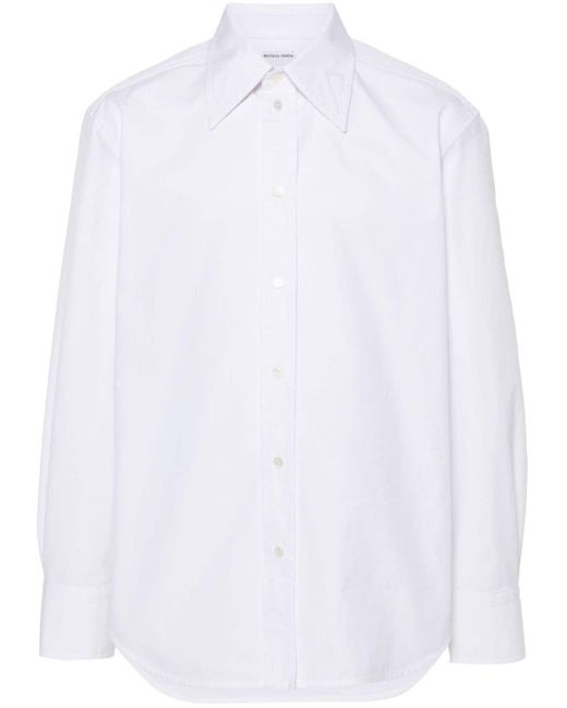 Chemise en coton à coutures contrastantes Bottega Veneta pour homme en coloris White