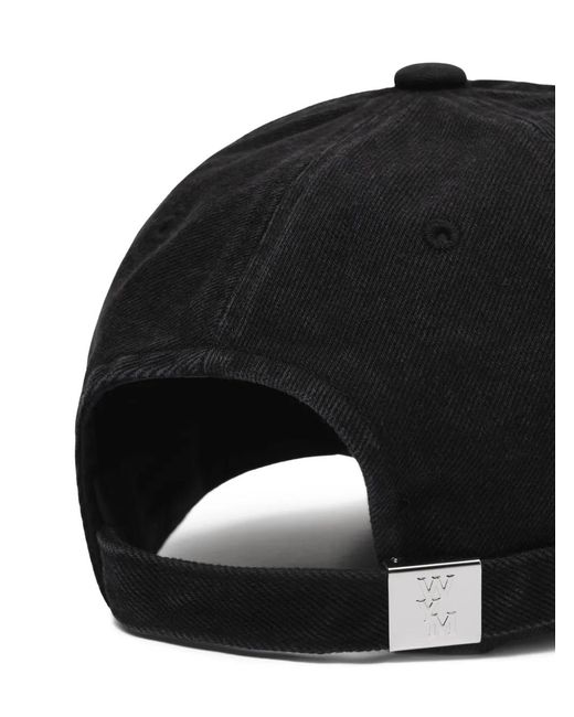 Wooyoungmi Black Embroidered Baseball Hat for men