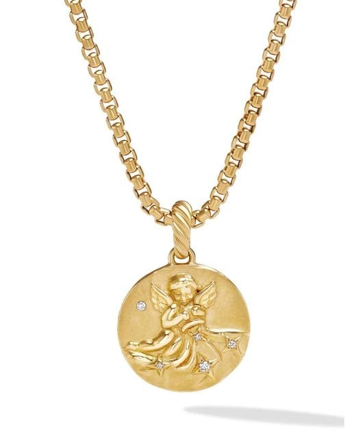 David Yurman Metallic 18Kt Aquarius Diamond Amulet Pendant (28.7Mm)