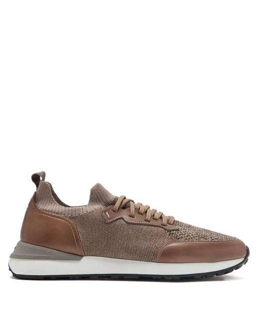 Magnanni Shoes Brown Stratus Ii Leather Sneakers for men