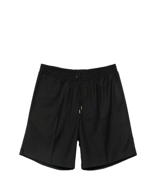 Briglia 1949 Black Molokaip Pleated Drawstring Shorts for men