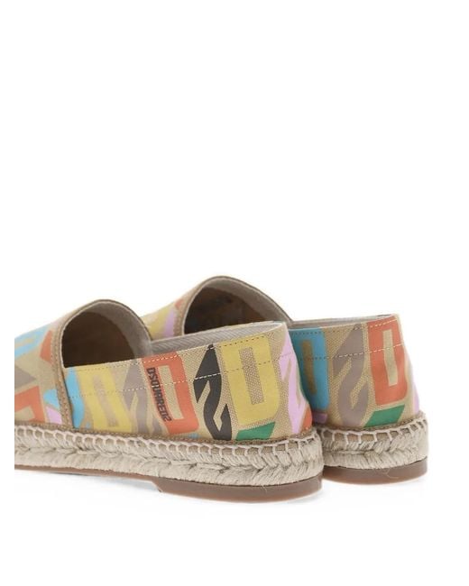 DSquared² Yellow Monogram Espadrilles