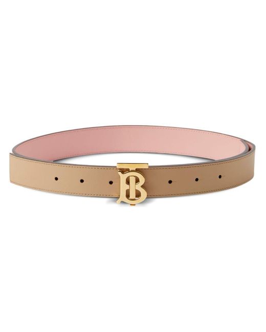 Burberry Pink Reversible Logo-buckle Belt