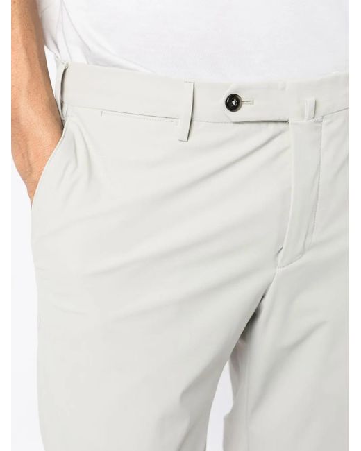 PT Torino Gray Plain Stretch-Design Chinos for men