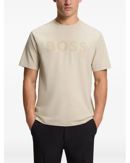 Boss Natural Logo-Emed T-Shirt for men