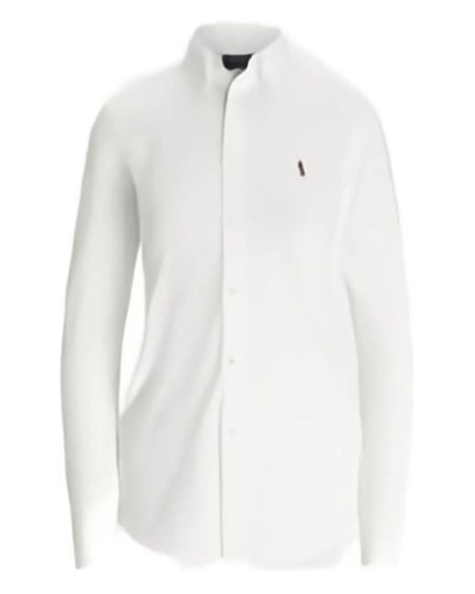 Polo Ralph Lauren White Heidi Embroidered Oxford Shirt
