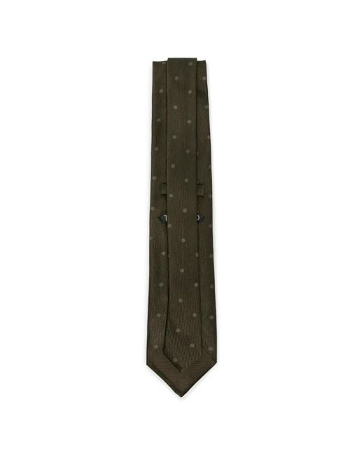 Tom Ford Green Polka-Dot Ribbed Tie for men