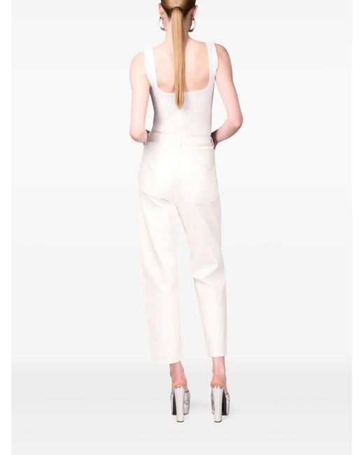 Area White Crystal-embellished Jeans