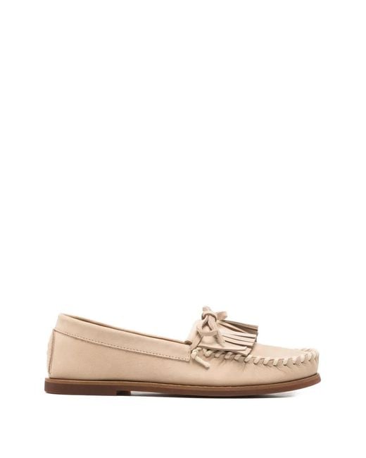 Henderson Natural Tassia Fringed Loafers