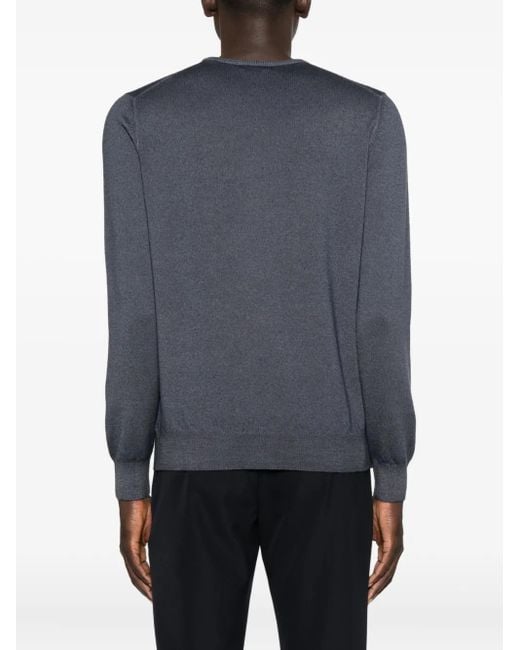 Maglione Girocollo di Barba Napoli in Gray da Uomo
