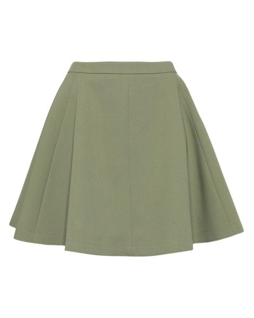 Falda de cintura alta AMI de color Green
