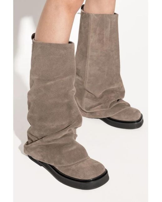 The Attico Gray Robin Combat Boot