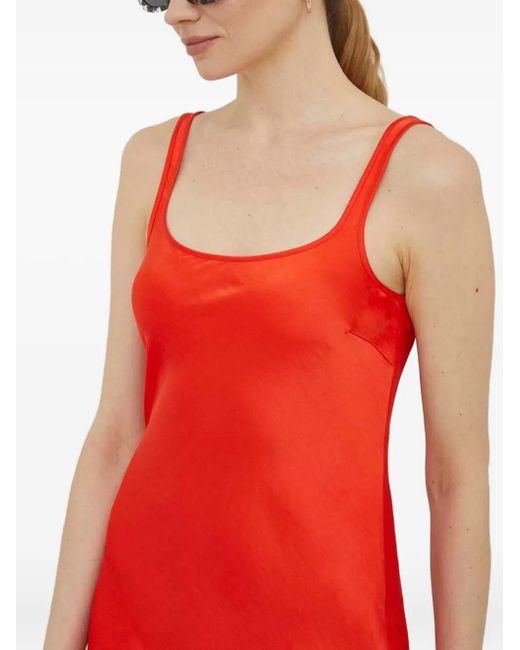 Samsøe & Samsøe Red Sunna Side-Slit Midi Dress