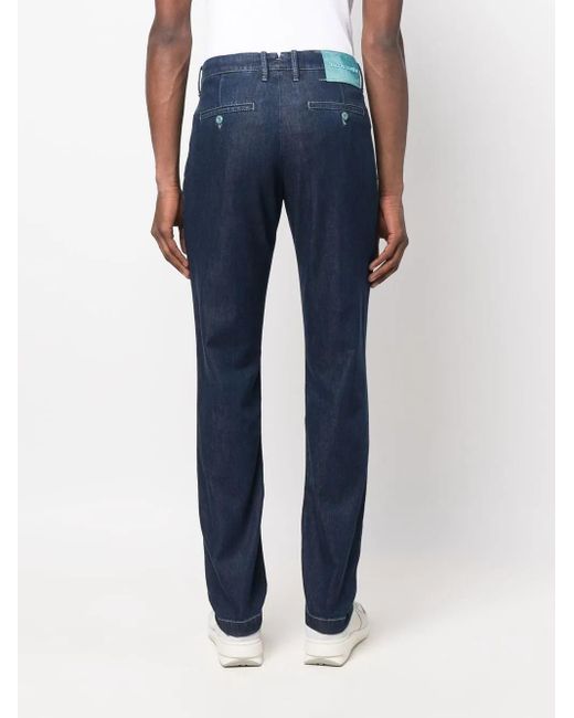 Jacob Cohen Blue Logo-Patch Jeans for men