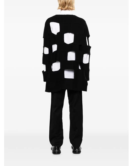 Comme des Garçons Black Openwork Design Jumper for men