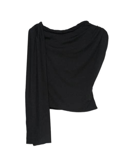 Axel 113 Black Tiana Twisted One-Shoulder Top