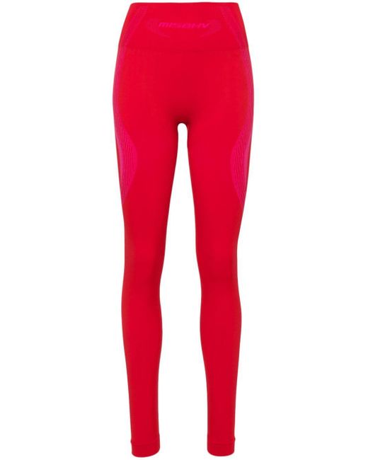M I S B H V Sport Active シームレス レギンス Red