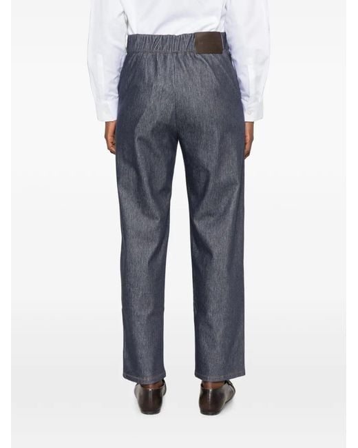 Pantalon Élastiqué À Patch Logo Max Mara en coloris Gray
