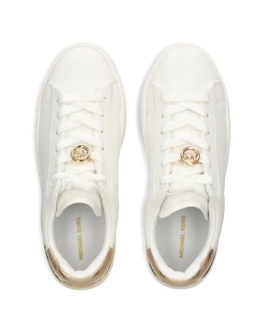 MICHAEL Michael Kors White Flatform Sneakers