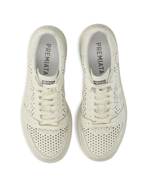 Premiata White Quinn Sneakers for men