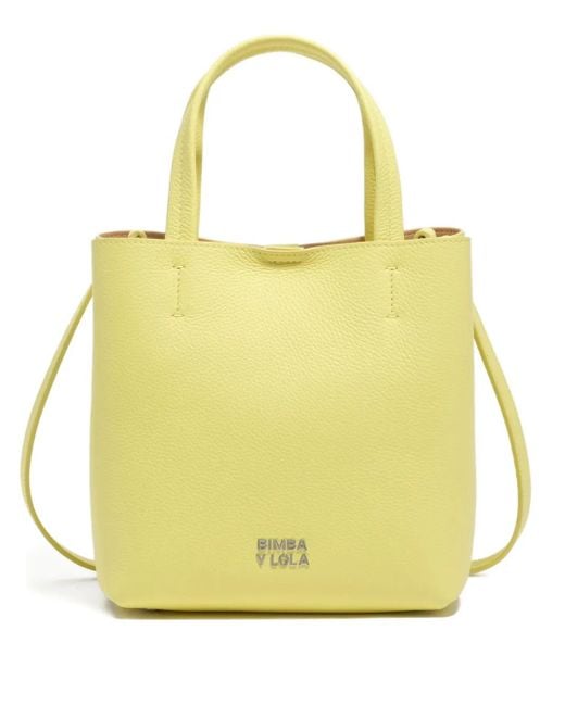 Bimba Y Lola Yellow Top-Handle Satchel Bag