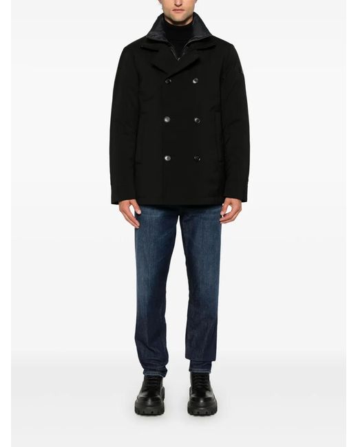 Peuterey Black Detachable-Bib Coat for men