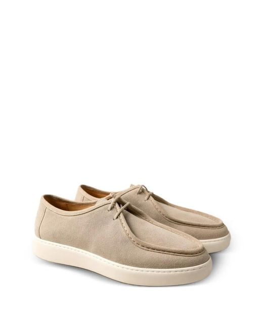 Poche Paris Natural Lace-Up Suede Oxford Shoes for men