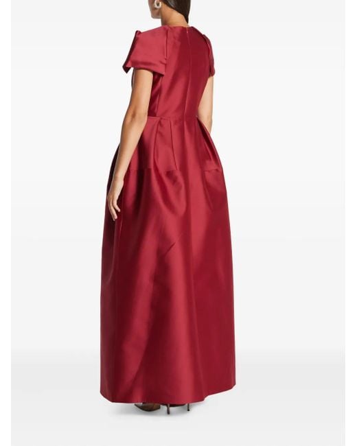 Dice Kayek Maxi-Jurk Met Geplooide Schouders in het Red