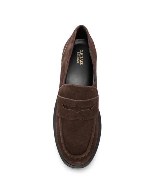 G.H.BASS Brown Albany Suede Loafers