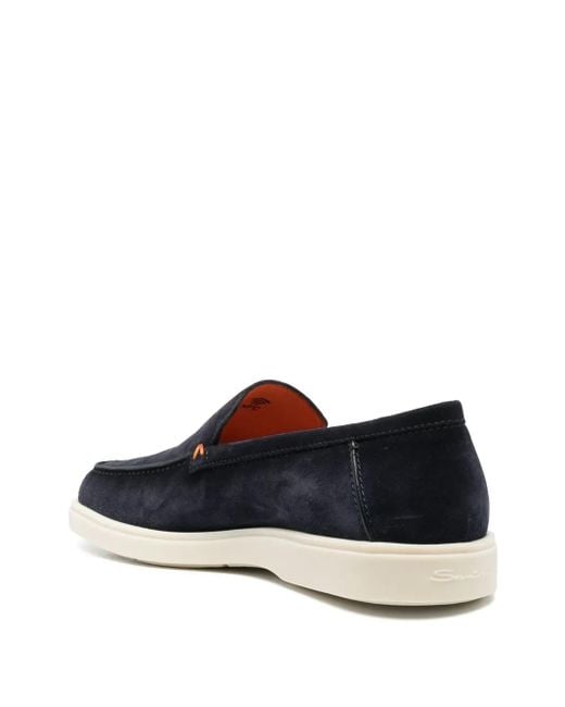 Santoni Blue Botanist Moccasin for men