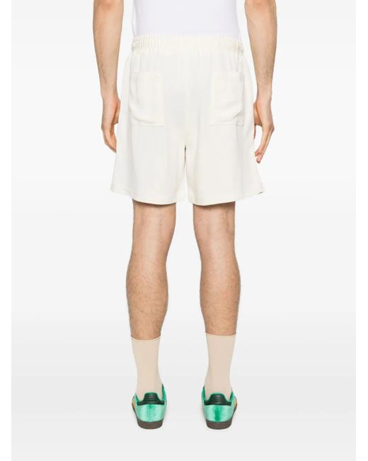 Represent Natural Embroidered-Logo Shorts for men